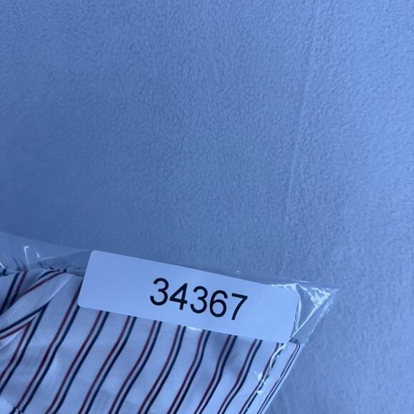 Donald Ross Polo Shirt Mens XL White Pinehurst Tartan Collection Stripe Golf NEW - Picture 9 of 9